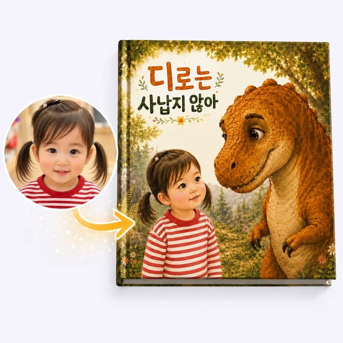 아이의 사진이 동화책 주인공으로 변하는 마법 같은 과정